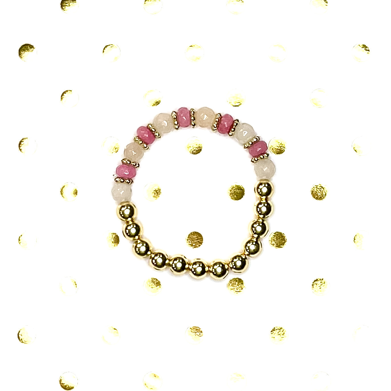 Glitter In The Air | Pink and Gold Mix and Match Stretch Bracelet Stacker